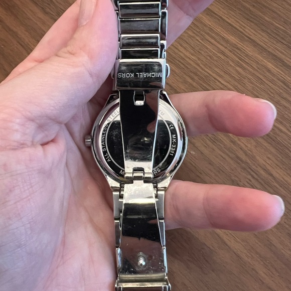 Michael Kors Silver and Black Crystal Watch - Picture 3 of 3